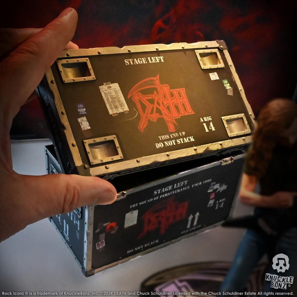 Death Rock Ikonz On Tour Road Case Statue + Stage Backdrop Set The Sound of Perseverance Tour 1998