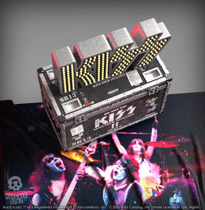 Kiss Rock Ikonz On Tour Road Case Statue + Stage Backdrop Set Alive! Tours