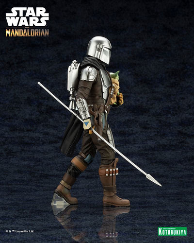 Star Wars The Mandalorian ARTFX Statue 1/10 Mandalorian & Grogu with Beskar Staff 18 cm - Damaged packaging