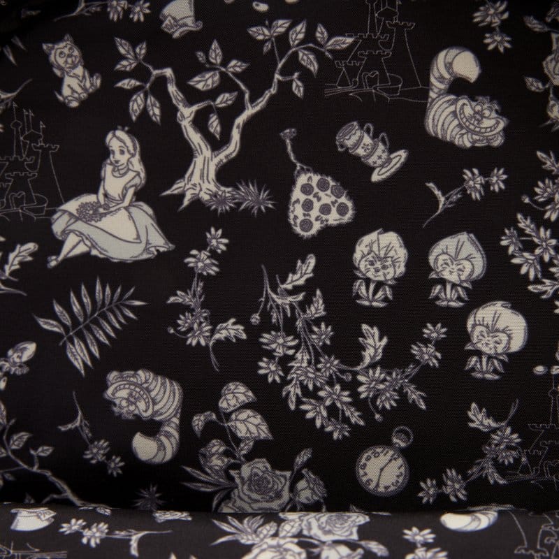 Alice in Wonderland Embroidered Floral Mini Backpack