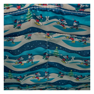 Disney by Loungefly Canvas Tote Bag Mickey and Minnie Holiday
