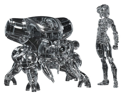 Ghost in the Shell PLAMAX minimum factory Plastic Model Kit Motoko Kusanagi with Fuchikoma: Thermoptic Camouflage Ver. 8 cm