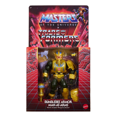 Masters of the Universe x Transformers Action Figure Bumblebee Armor Man-At-Arms heo European Exclusive 14 cm