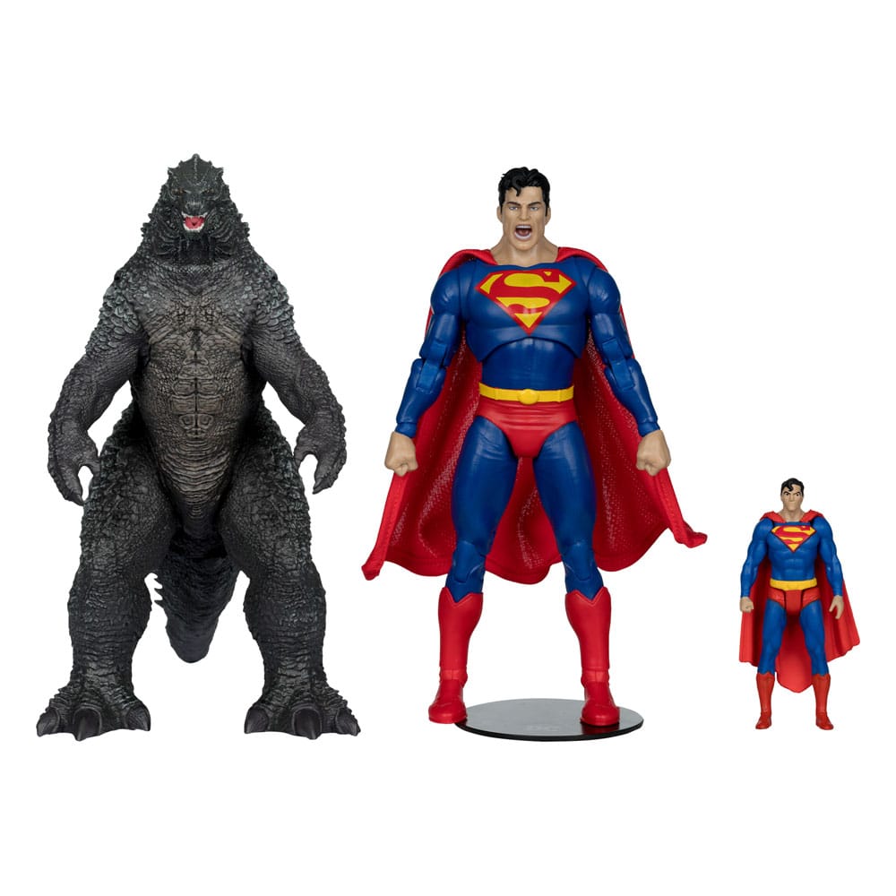 DC Justice League Monsterverse DC Multiverse Action Figures 2-Pack Superman Vs. Godzilla 30 cm - Damaged packaging