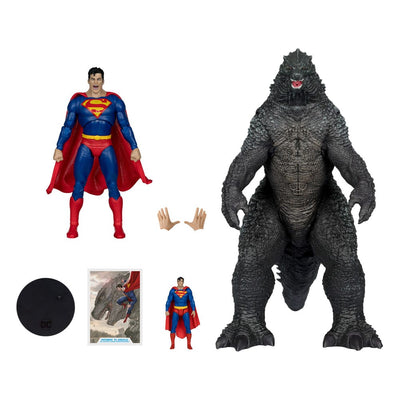 DC Justice League Monsterverse DC Multiverse Action Figures 2-Pack Superman Vs. Godzilla 30 cm - Damaged packaging
