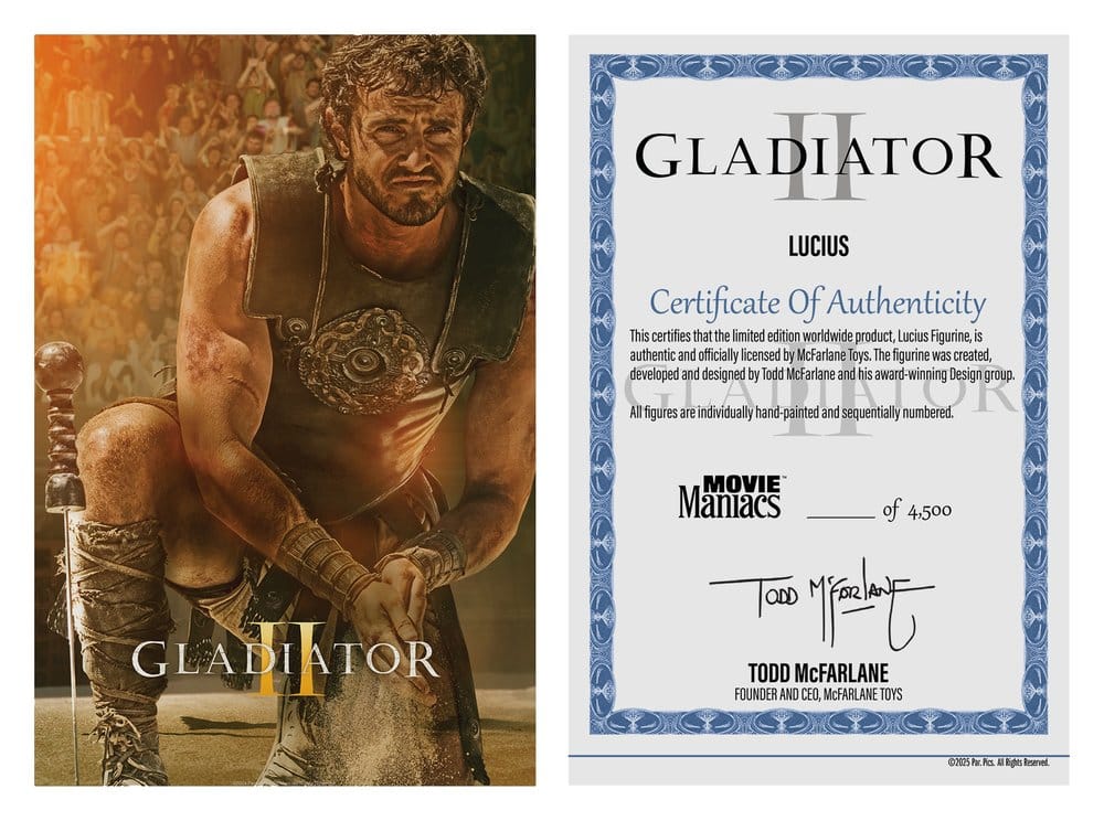 Gladiator II Movie Maniacs Action Figure Lucius 16 cm