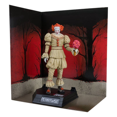 It: Welcome to Derry Movie Maniacs PVC Statue Pennywise (Flashback) (Gold Label) 16 cm