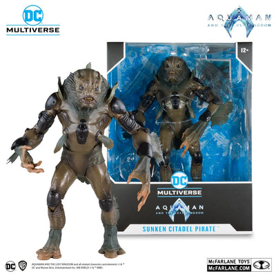 Aquaman and the Lost Kingdom DC Multiverse Megafig Action Figure Sunken Citadel Pirate 30 cm - Severely damaged packaging
