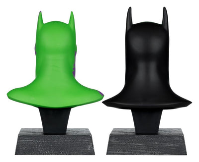 Batman DC Direct Mini Replica 1/3 2-pack Batman Cowls Hush & Knightfall (Jokerized) (Gold Label) 18 cm