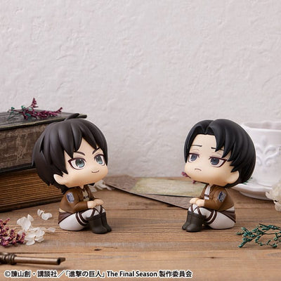 Attack on Titan Look Up PVC Statue Eren Jaeger & Levi Set (with gift) 11 cm