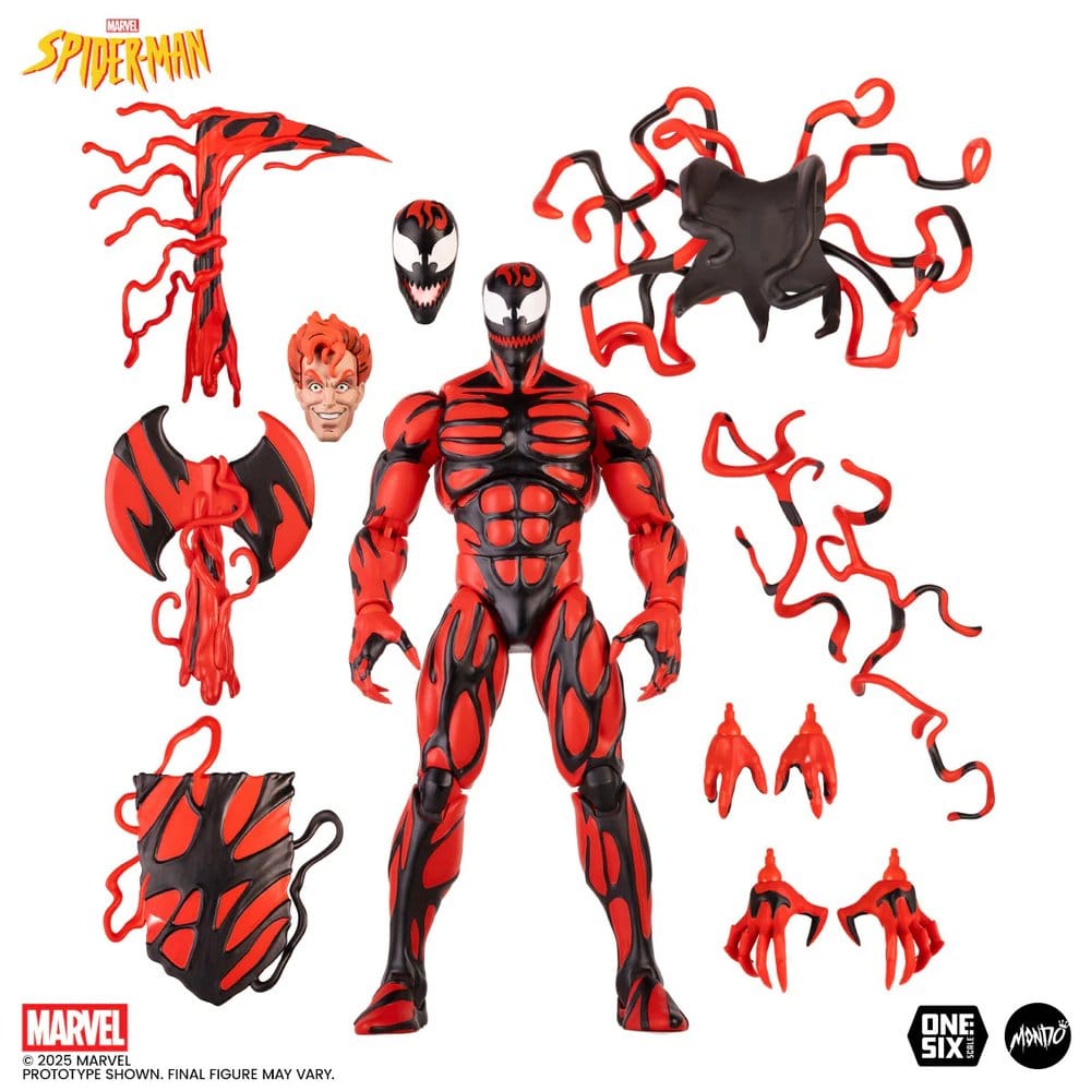 Spider-Man: The Animated Series Action Figure 1/6 Carnage Regular Edition 30 cm