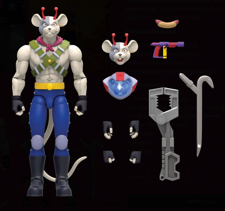 Biker Mice From Mars Action Figure Vinnie 17 cm - Damaged packaging
