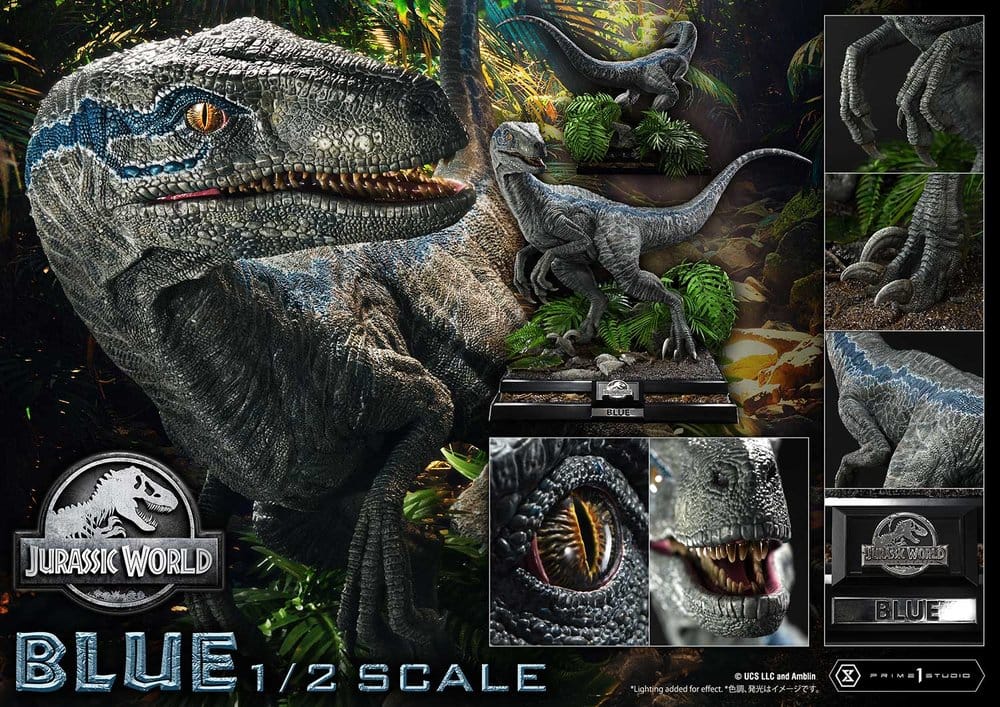 Jurassic World: Fallen Kingdom (Film) Legacy Museum Collection Statue 1/2 Blue Bonus Version 88 cm
