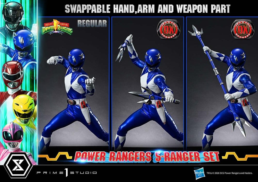 Mighty Morphin Power Rangers Premium Masterline Set of 5 Statues 1/4 Deluxe Version 62 cm
