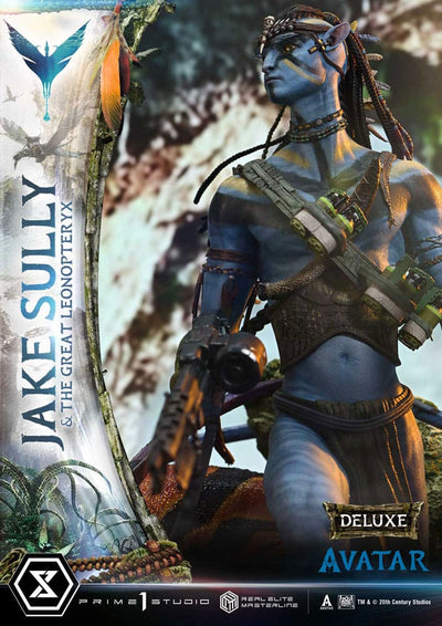 Avatar (Film) Real Elite Masterline Series Statue 1/4 Jake Sully & The Great Leonopteryx Deluxe Ver. 87 cm
