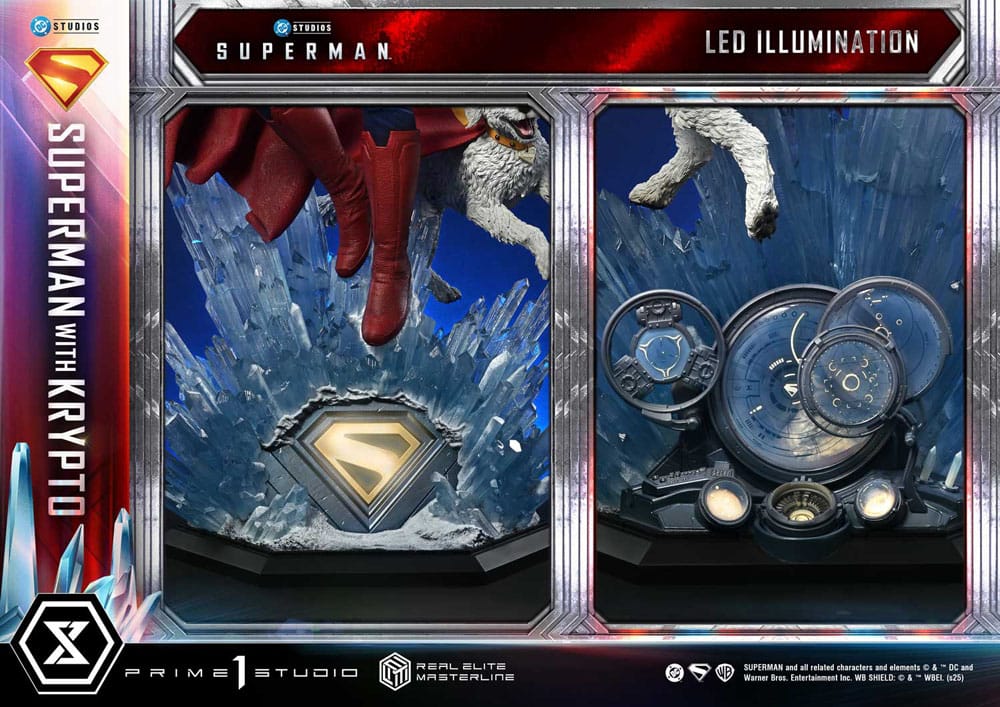 Superman (2025) Real Elite Masterline Series Statue 1/3 Superman with Krypto 95 cm