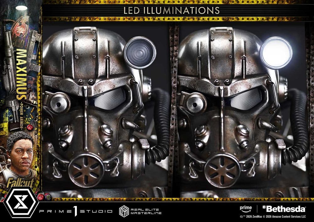 Fallout Real Elite Masterline Statue 1/4 Maximus Power Armor DX Bonus Version 67 cm