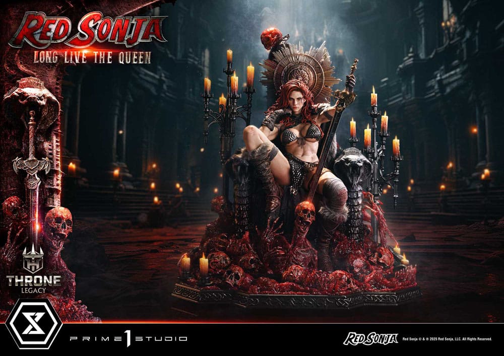 Red Sonja Throne Legacy Collection Statue Statue 1/3 Red Sonja: Long Live the Queen 77 cm
