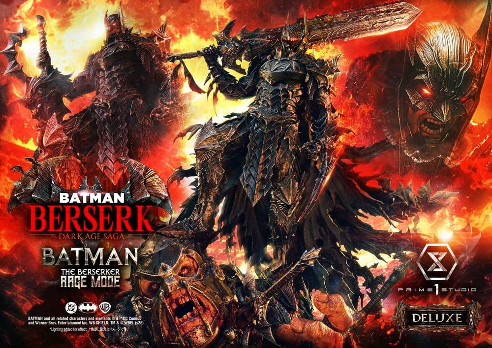 DC Comics Ultimate Premium Masterline Series Statue 1/4 Batman (Comics) Batman: The Berserker Rage Mode DX Bonus Version 93 cm