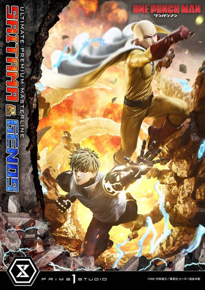One-Punch Man Ultimate Premium Masterline Series Statue 1/4 Saitama & Genos 73 cm