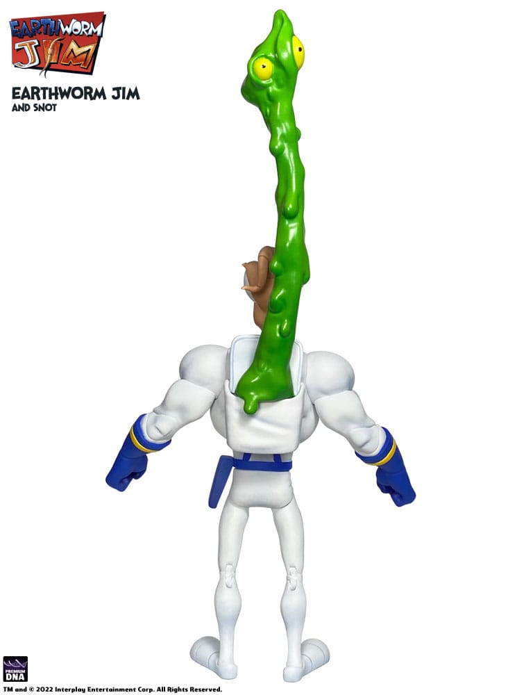 Earthworm Jim Action Figure Wave 1: Earthworm Jim & Snot 15 cm