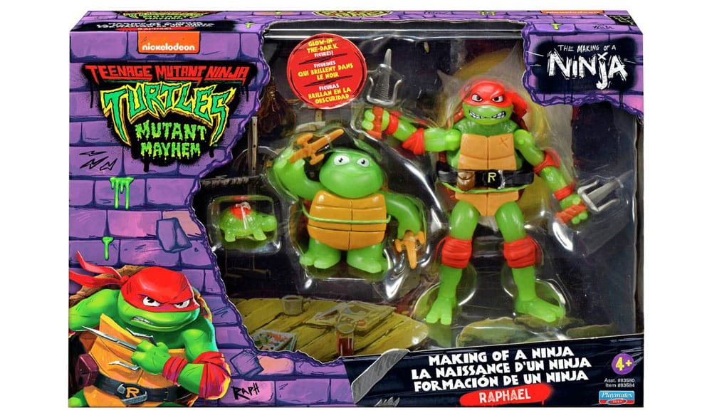 Teenage Mutant Ninja Turtles: Mutant Mayhem Action Figure 3-Pack Raphael Evolution 10 cm