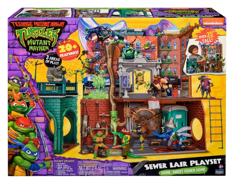 Teenage Mutant Ninja Turtles: Mutant Mayhem Playset Sewer Lair New Version - Severely damaged packaging