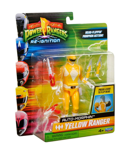 Mighty Morphin Power Rangers Action Figure Auto-Morphin Yellow Ranger 12 cm