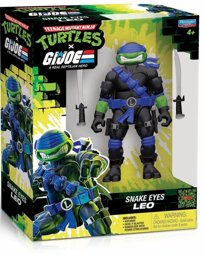 Teenage Mutant Ninja Turtles x G.I. Joe Crossover Classics Action Figure Leonardo x Snake Eyes 12 cm