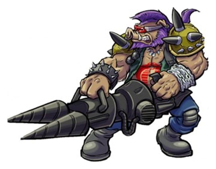 Teenage Mutant Ninja Turtles x G.I. Joe Crossover Classics Action Figure Rocksteady x Dreadnok Buzzer 12 cm