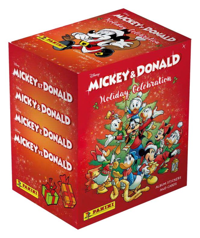 Mickey & Donald Holiday Celebration Sticker & Trading Card Collection Box (36)