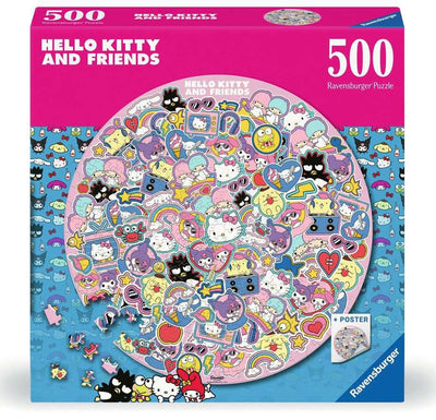 Hello Kitty and Friends Round Jigsaw Puzzle (500 pieces)