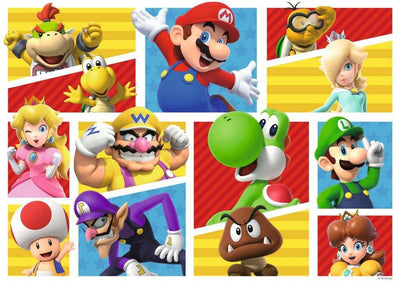 Super Mario Giant Floor Jigsaw Puzzle Mario's Friends and Foes (125 Pieces)