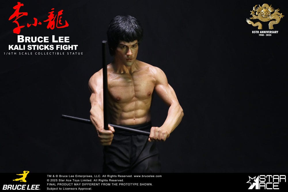Enter the Dragon Movie Statue 1/6 Bruce Lee Kali Sticks Fight Deluxe Basement Version 30 cm