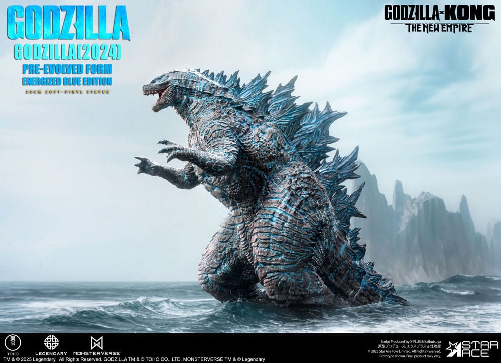 Godzilla vs. Kong: The New Empire Soft Vinyl Statue Godzilla (2024) Evolved Blue Edition 28 cm