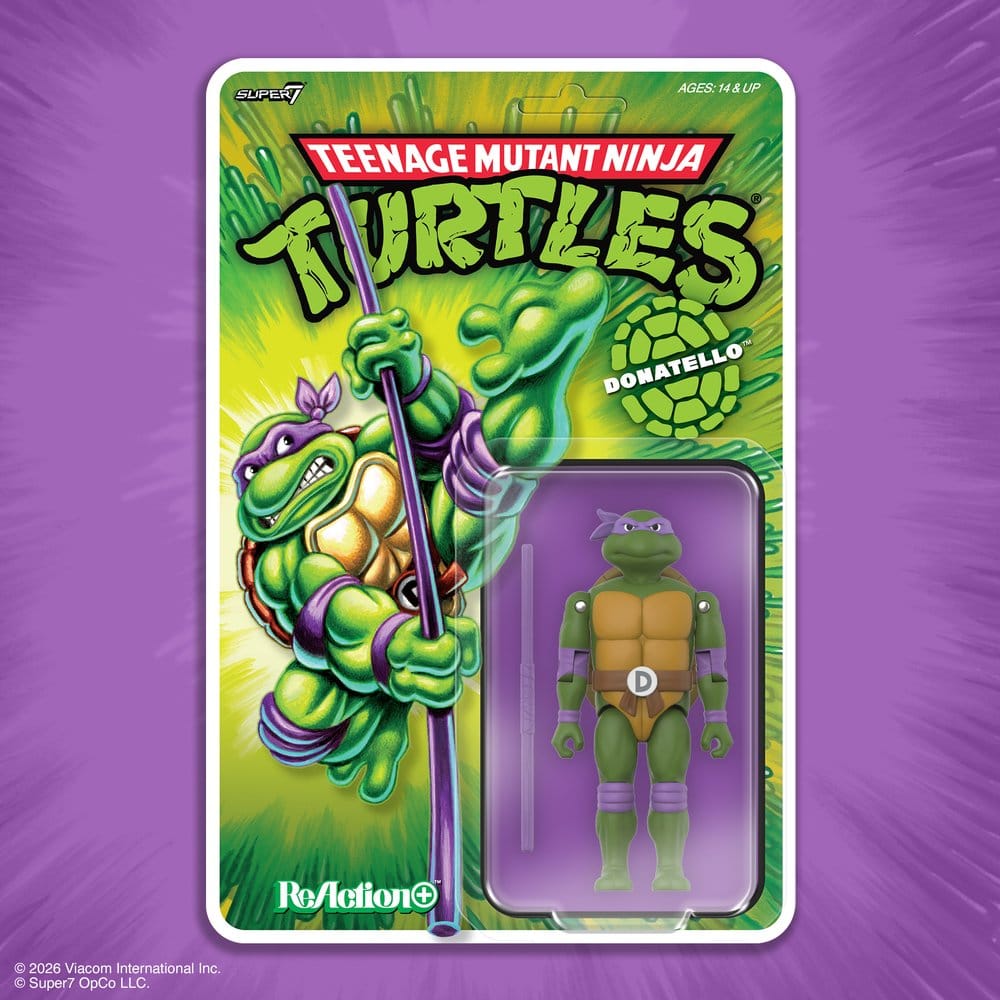 Teenage Mutant Ninja Turtles ReAction+ Action Figure Wave 01 Donatello