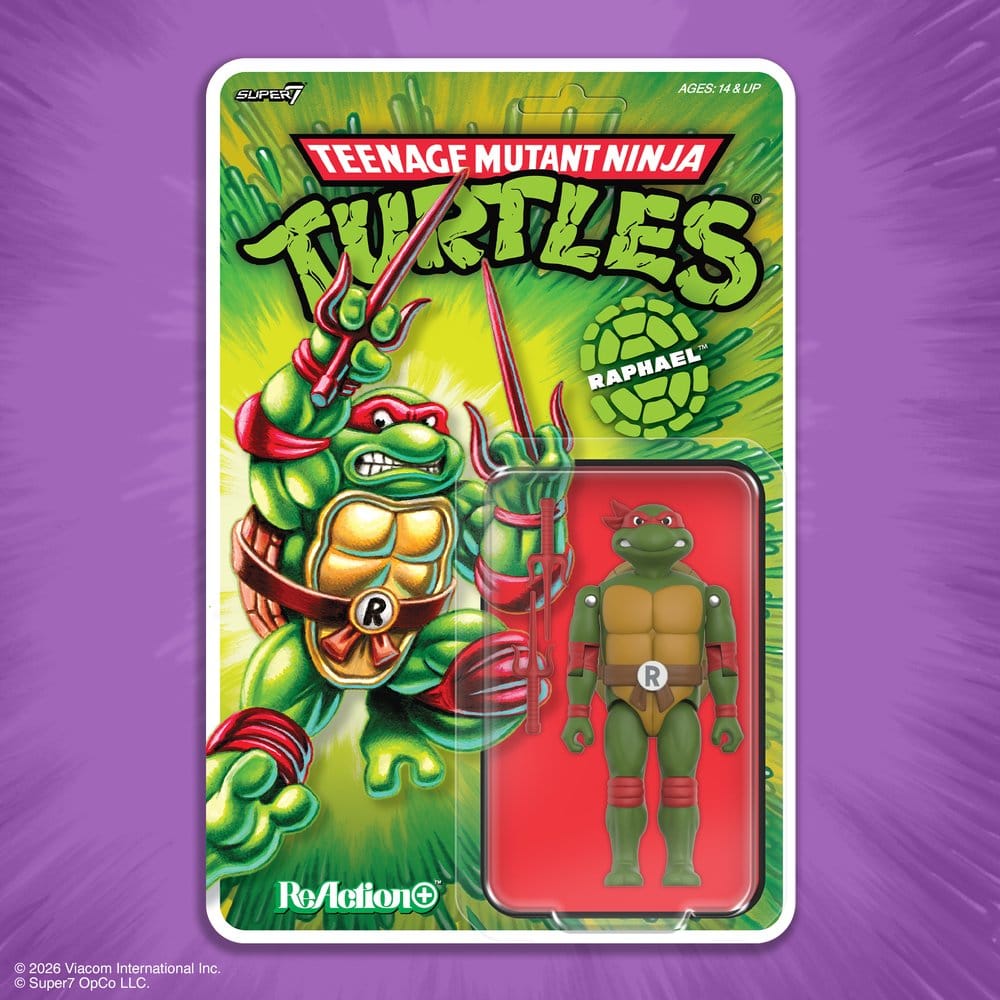 Teenage Mutant Ninja Turtles ReAction+ Action Figure Wave 01 Raphael