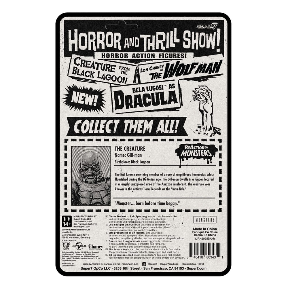 Universal Monsters ReAction+ Action Figure Wave 1 Creature from the Black Lagoon 10 cm - Damaged packaging