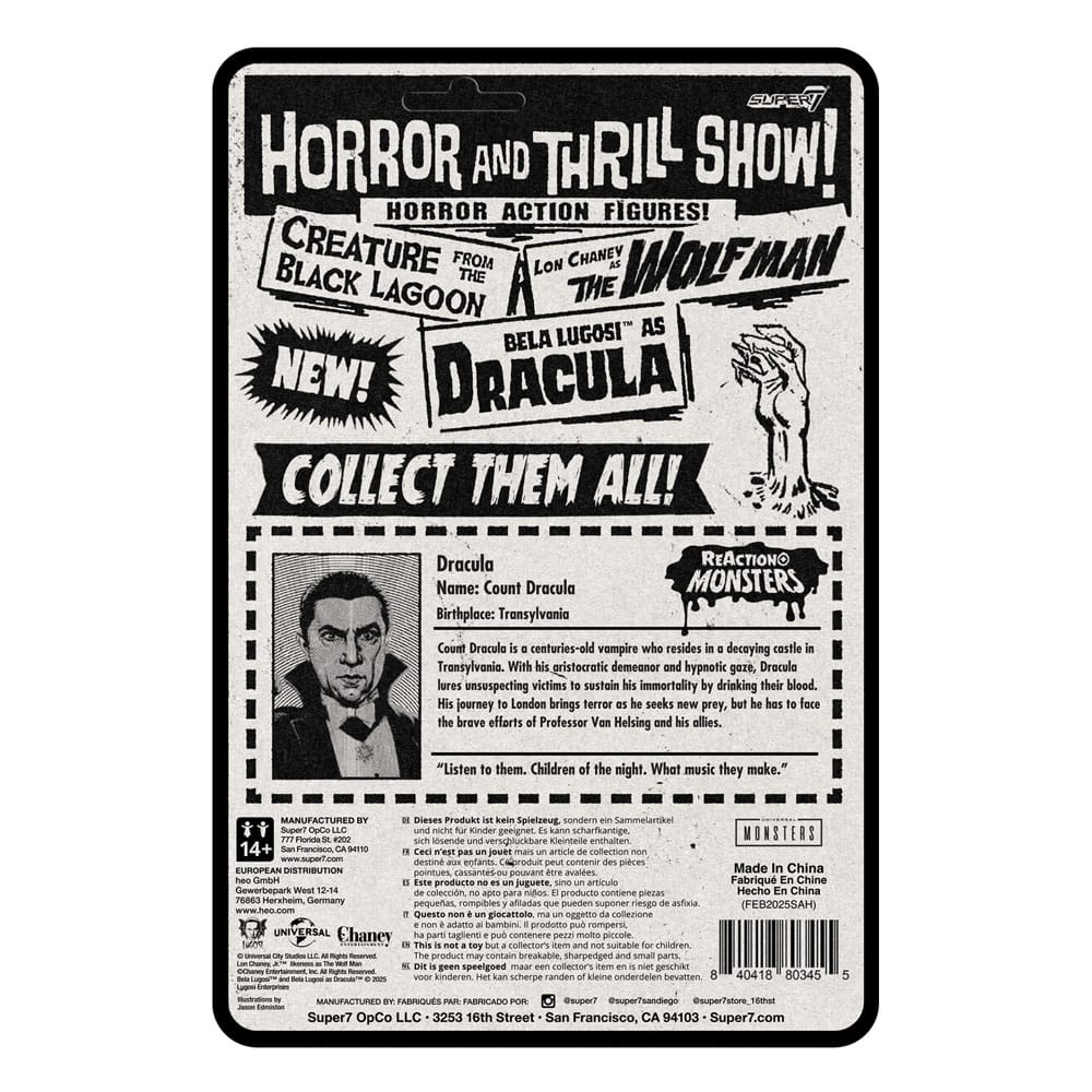 Universal Monsters ReAction+ Action Figure Wave 1 Dracula 10 cm