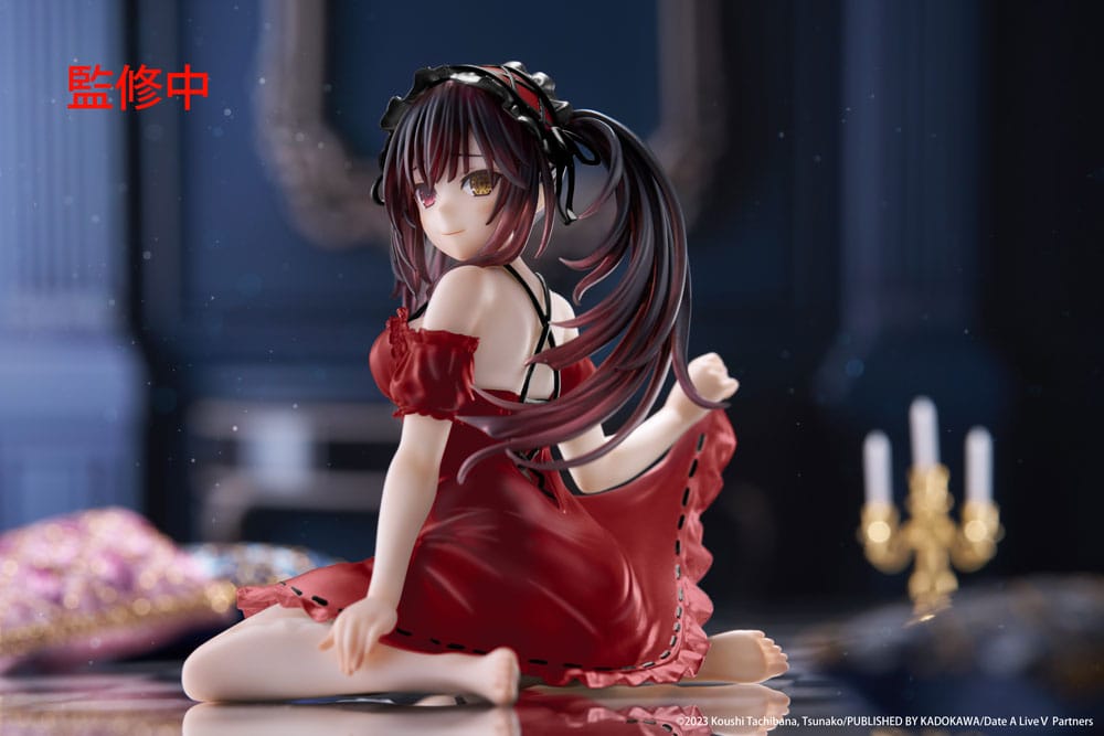 Date A Live V PVC Statue Desktop Cute Figure Kurumi Tokisaki Nightwear Ver. Renewal 13 cm - Damaged packaging