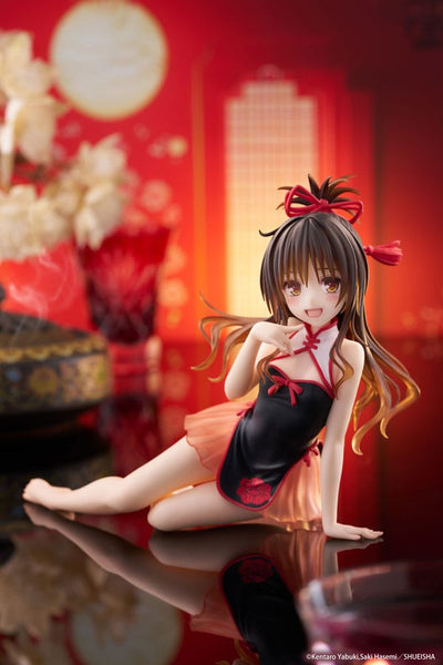 To Love-Ru Darkness PVC Statue Desktop Cute Figure Mikan Yuki Chinese Dress Ver. 13 cm