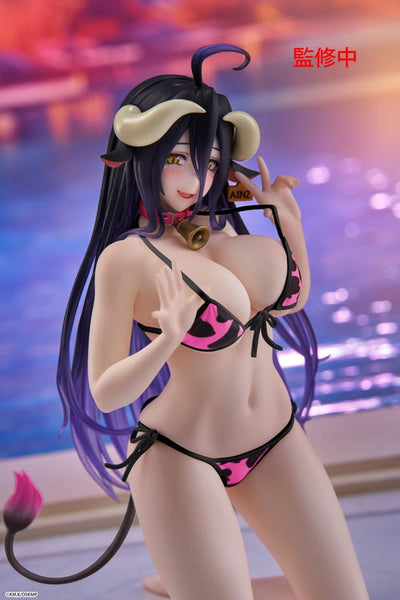 Overlord PVC Statue Desktop Cute Figure Albedo Cow-Print Swimsuit Ver. Renewal 13 cm