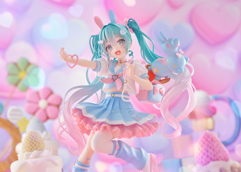 Hatsune Miku x RODY Newly Written Taito Kuji Online PVC Statue Hatsune Miku 18 cm - Damaged packaging