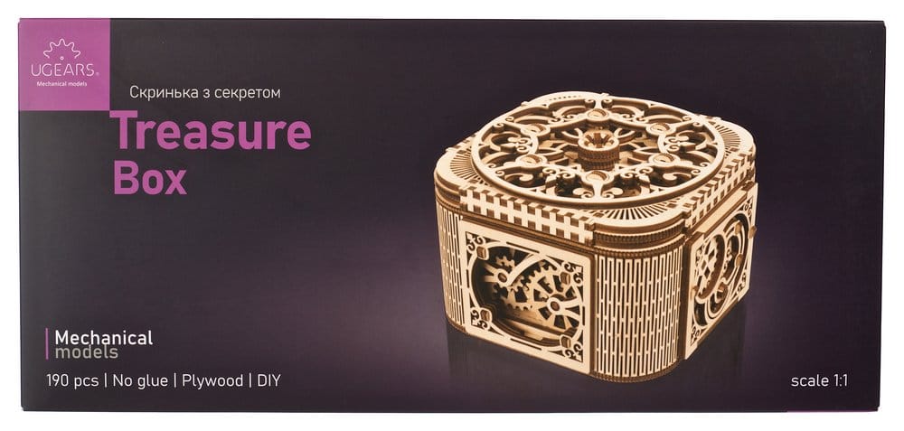 Ugears 3D Wooden Puzzle Treasure Box
