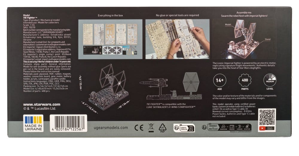 Star Wars 3D Wooden Puzzle TIE Fighter
