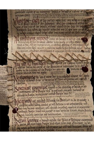 The Hobbit Mini Replica The Burglar Contract of Bilbo Baggins - Damaged packaging