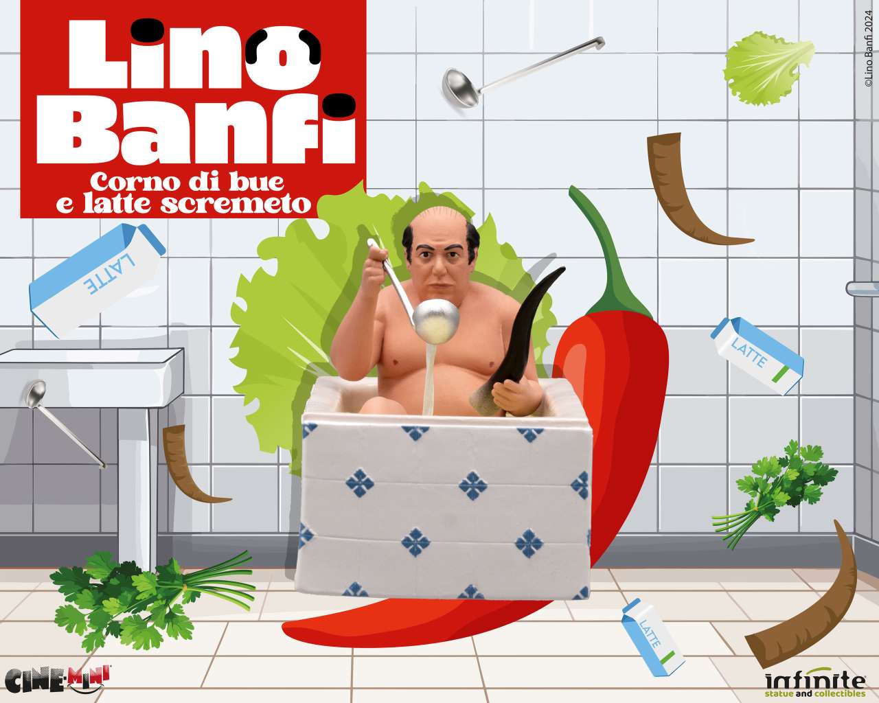 Lino banfi corno di bue e latte scremeto cinemini Action Figure