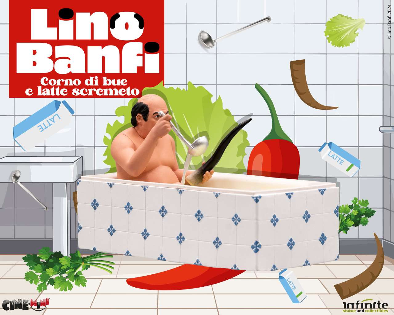 Lino banfi corno di bue e latte scremeto cinemini Action Figure