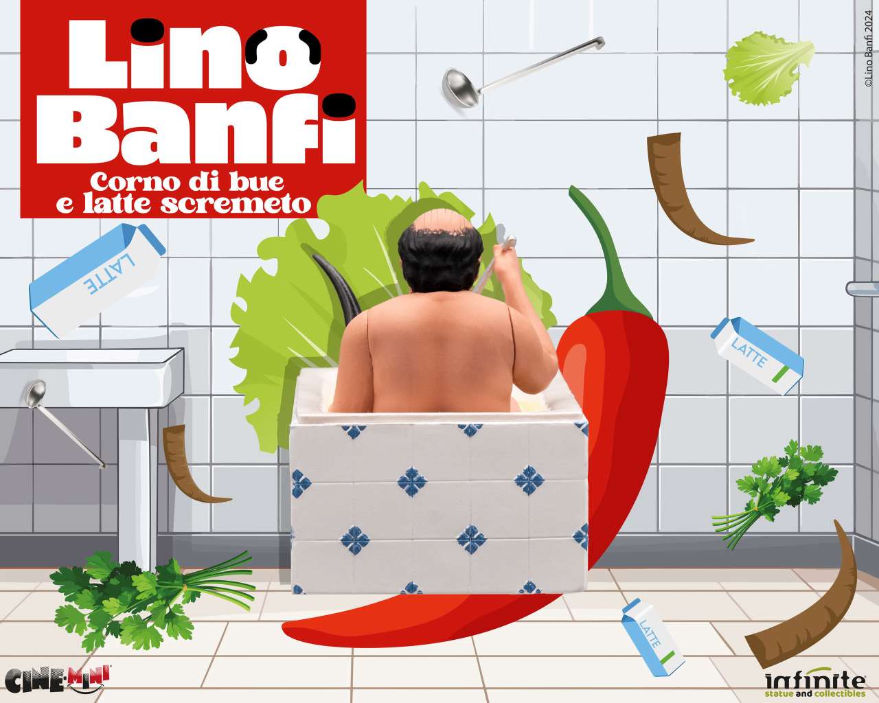 Lino banfi corno di bue e latte scremeto cinemini Action Figure