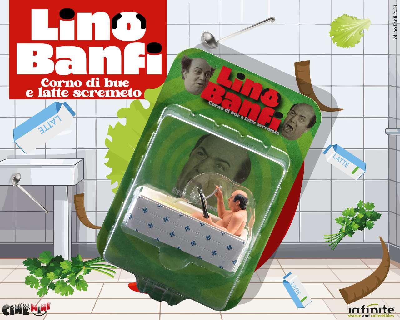 Lino banfi corno di bue e latte scremeto cinemini Action Figure